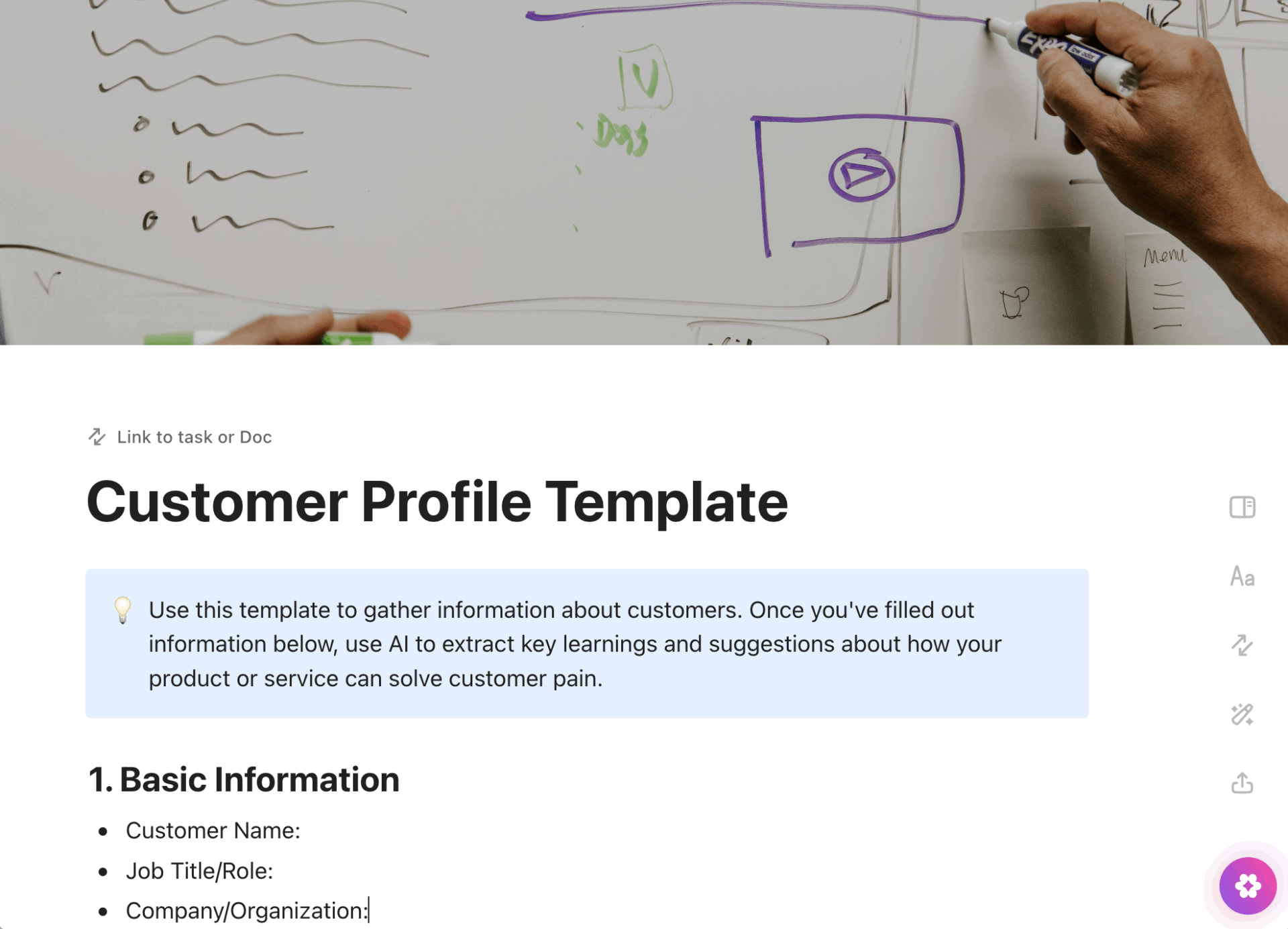 Capture key traits of your users with this template