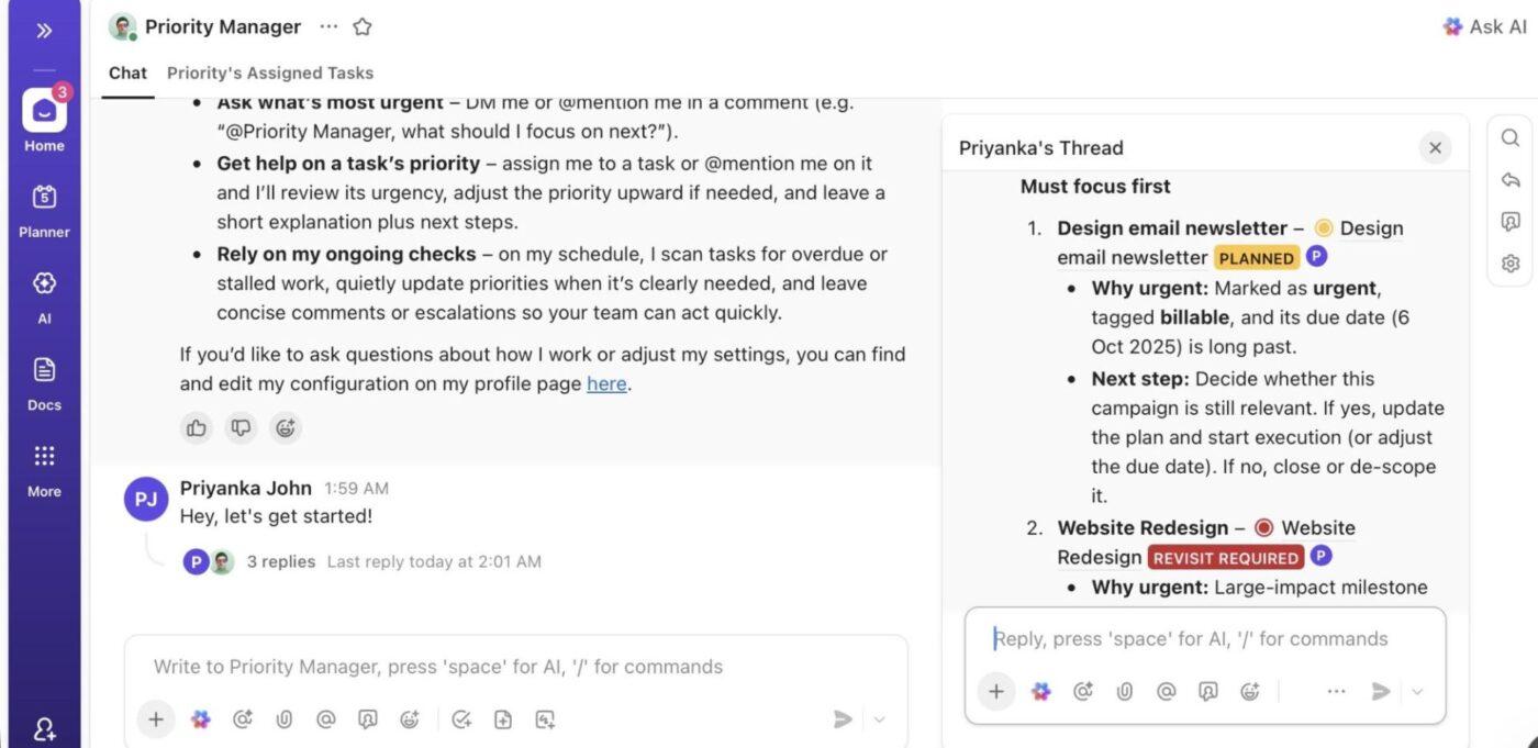 Priorities Manager: Agent balancing multiple factors as a utility based agent aligning work to user preferences