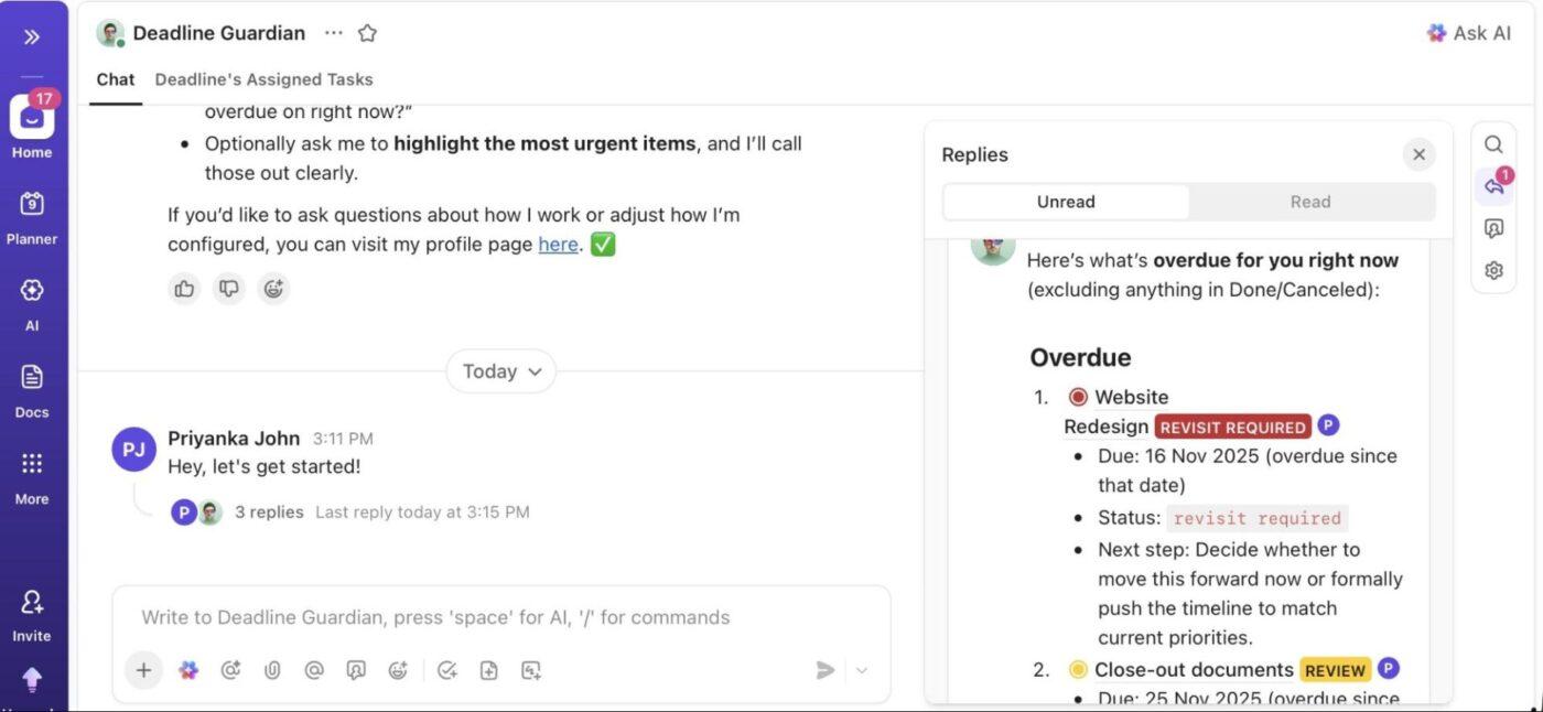 Deadline Guardian: Monitoring agent built for fraud detection style alerts across critical milestones
