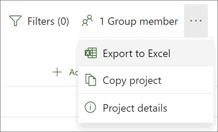 Export Microsoft Project files