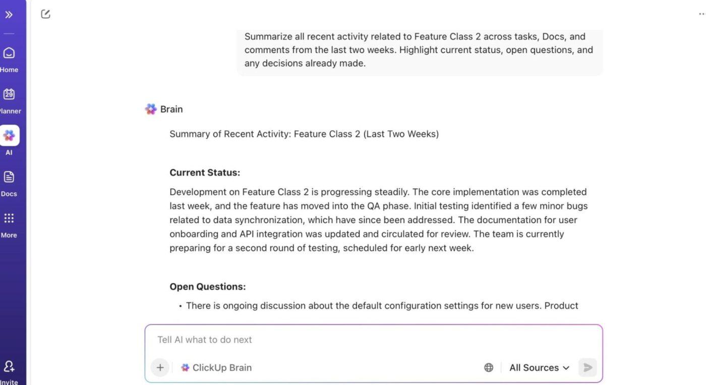 ClickUp Brain: 신용 위험 평가와 같은 다양한 사용 사례에 대해 ClickUp 작업 공간을 평가하도록 ClickUp Brain에 프롬프트를 보내세요.