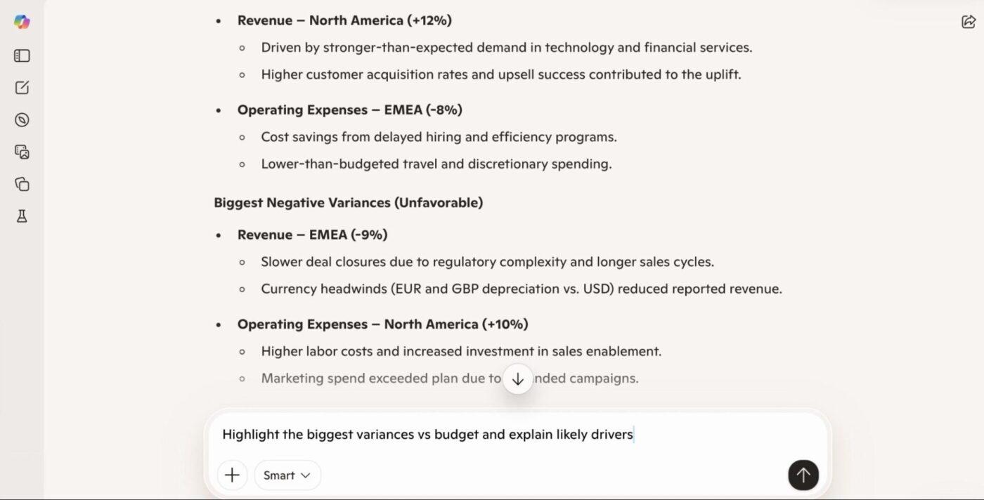 How to use Copilot for financial analysis