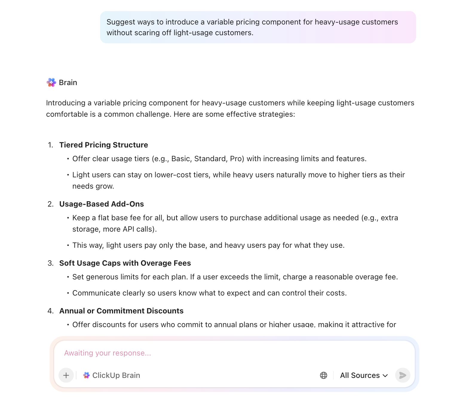 Run smarter pricing experiments with ClickUp