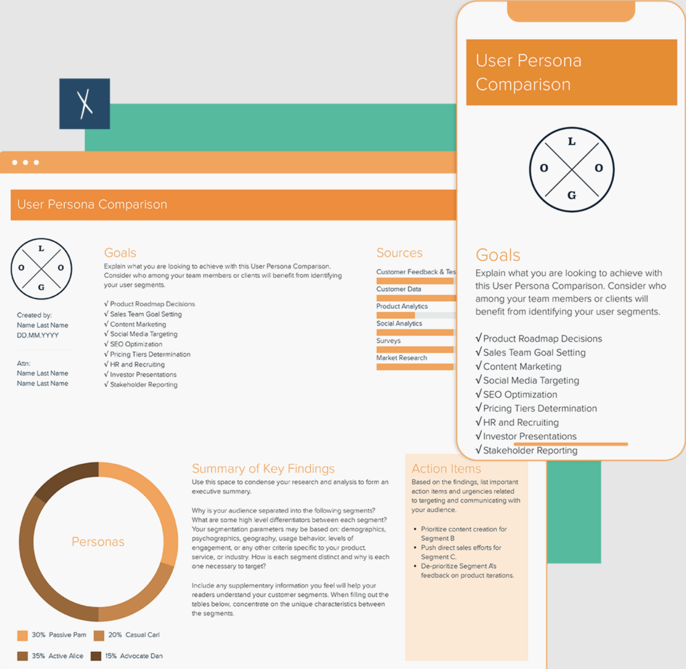 Xtensioによるユーザーペルソナ比較テンプレート
