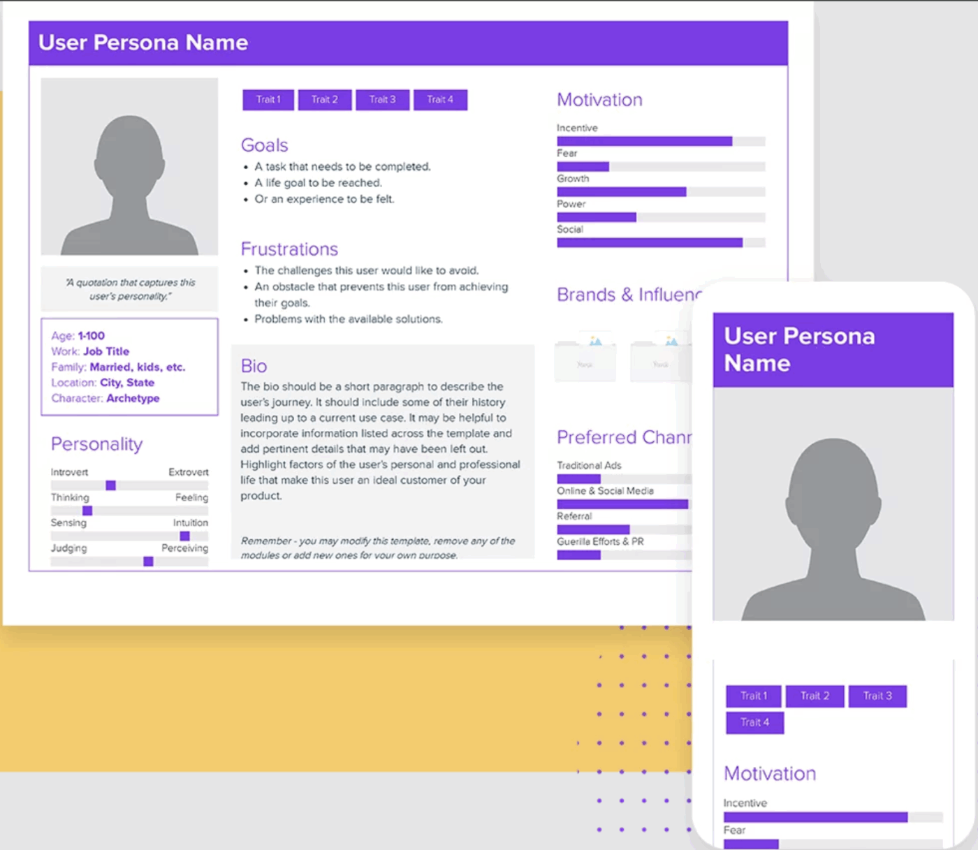 Xtensioによるユーザーペルソナテンプレート