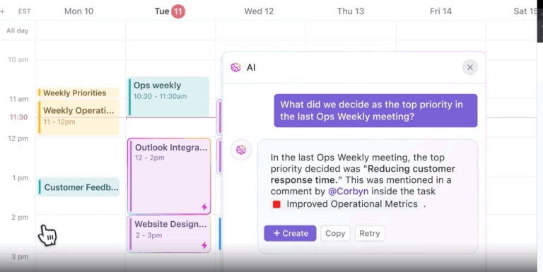 Try ClickUp, the #1 AI time blocking app