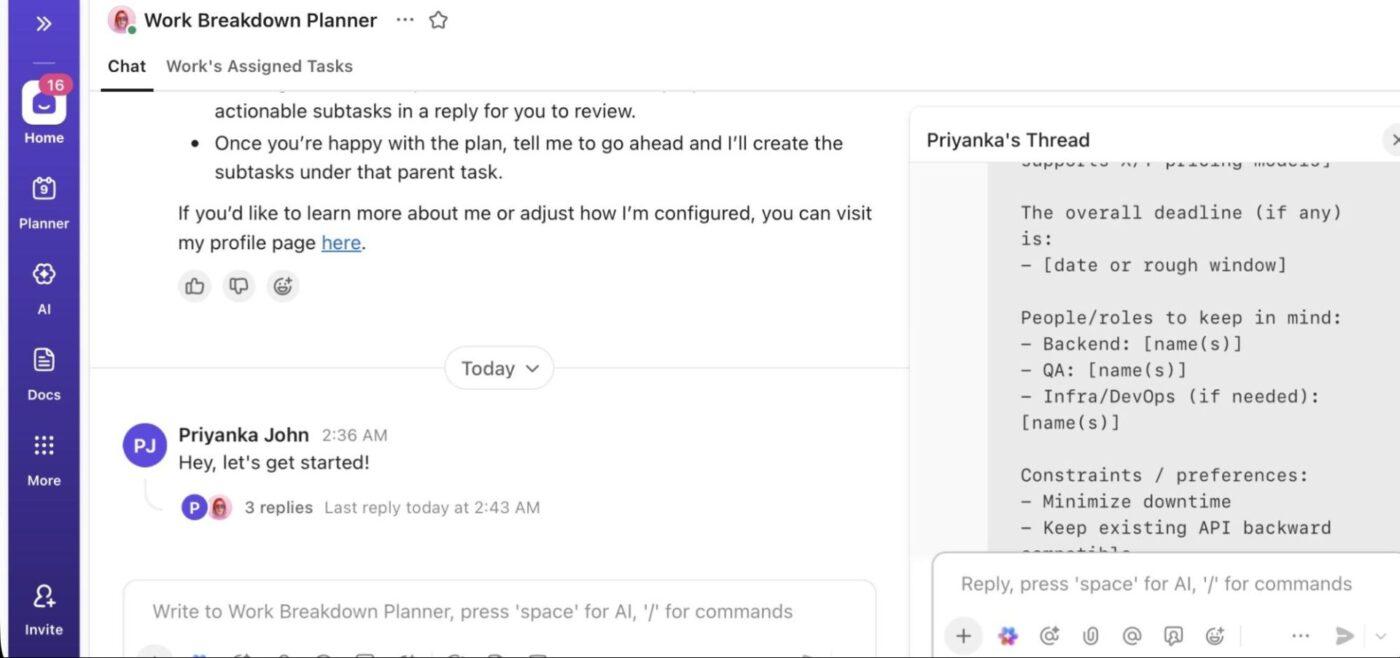 Work Breakdown Planner: Agent splitting projects into structured onboarding tasks using learning agents logic