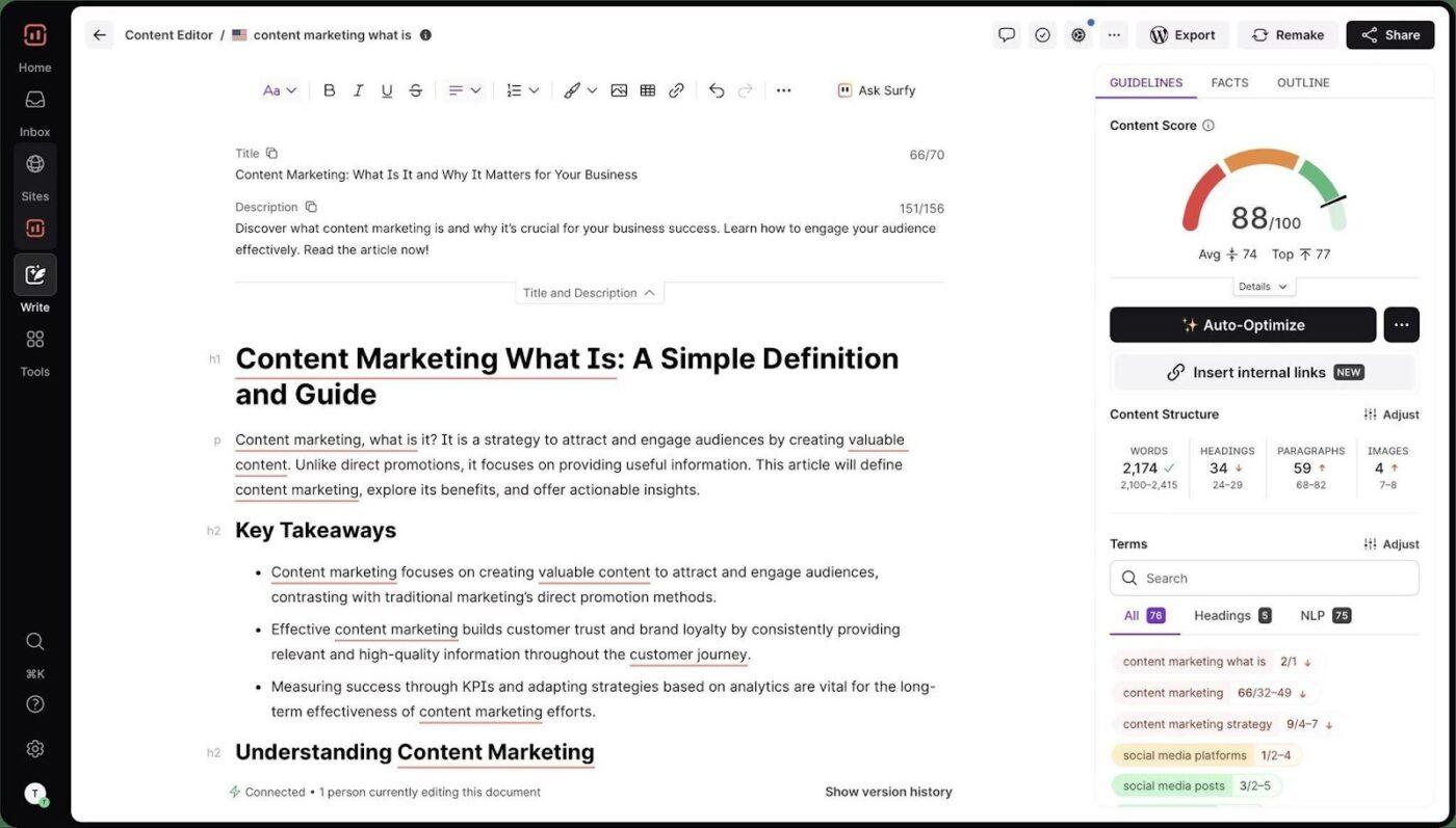 Thông qua Surfer AI