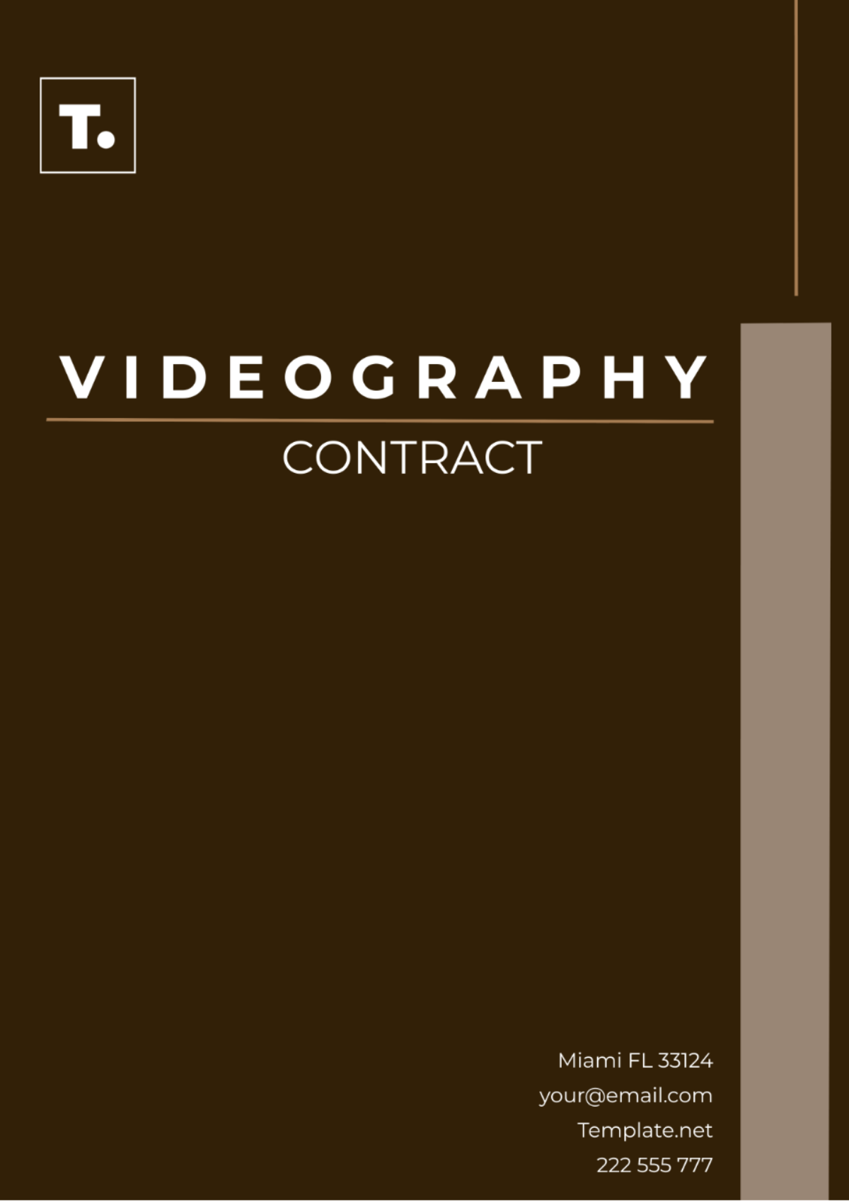 Free Videography Contract Template by Template.net