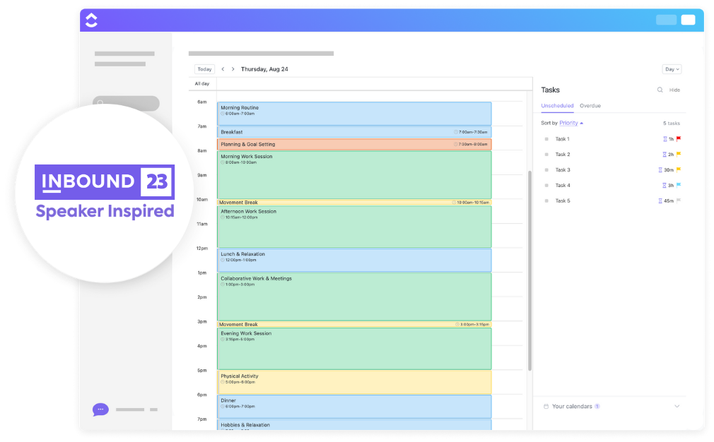 ClickUp’s Daily Time Blocking Template