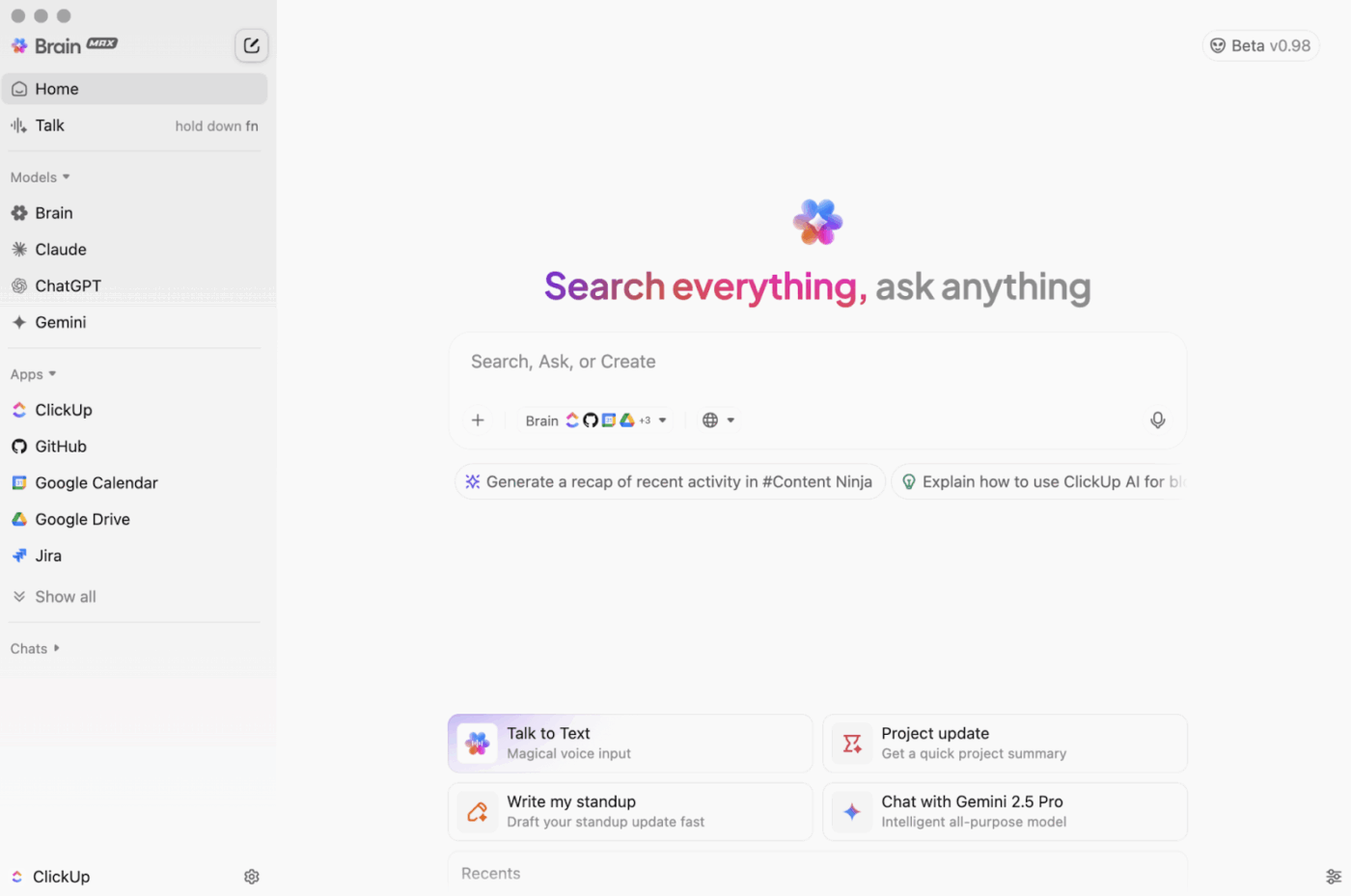 Pull context across hypotheses, experiments, dashboards, and external sources using multiple LLMs with ClickUp BrainGPT : Pricing Experiment Playbook