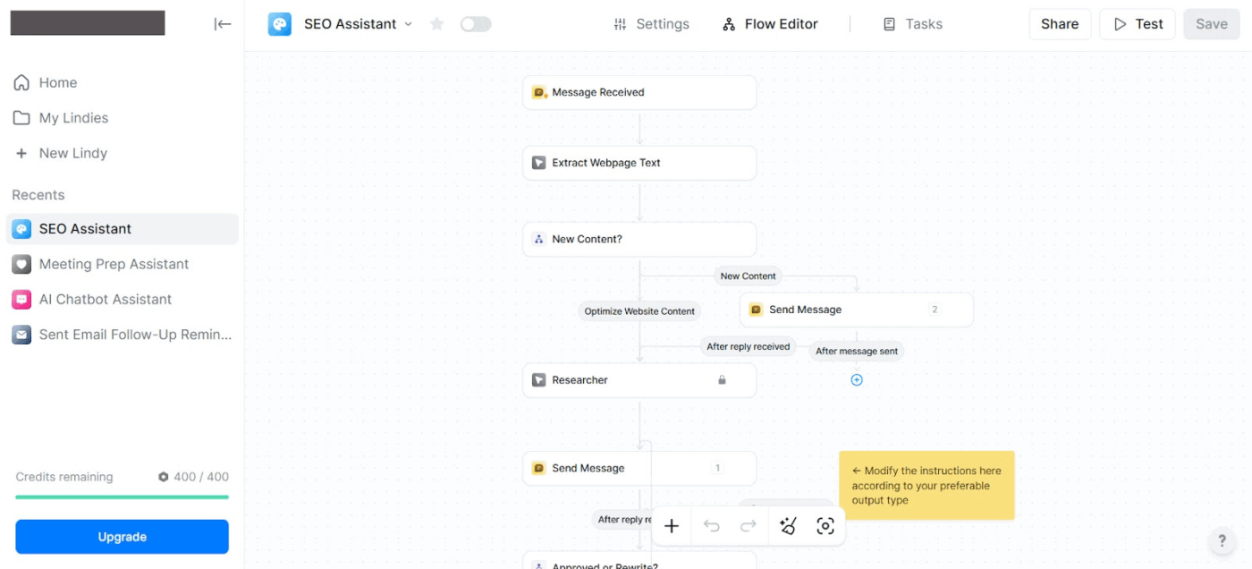 Lindy dashboard : AI Tools That Replace Entire Teams