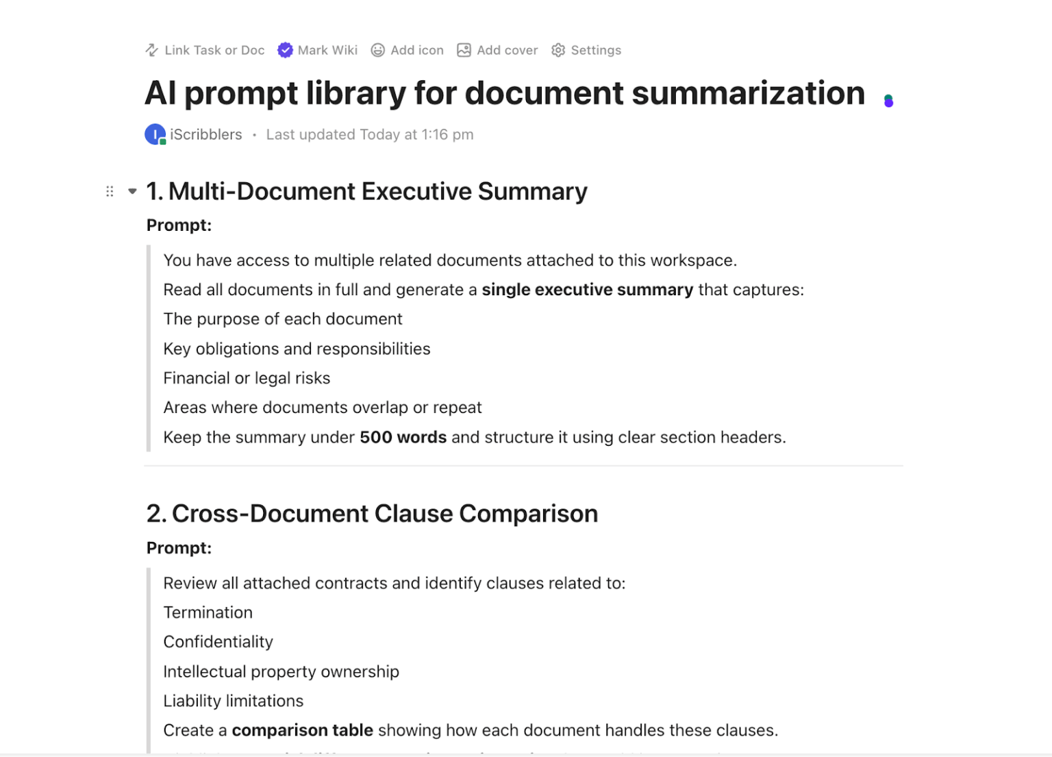 How to Use Claude for Multi-Document Summarization | ClickUp