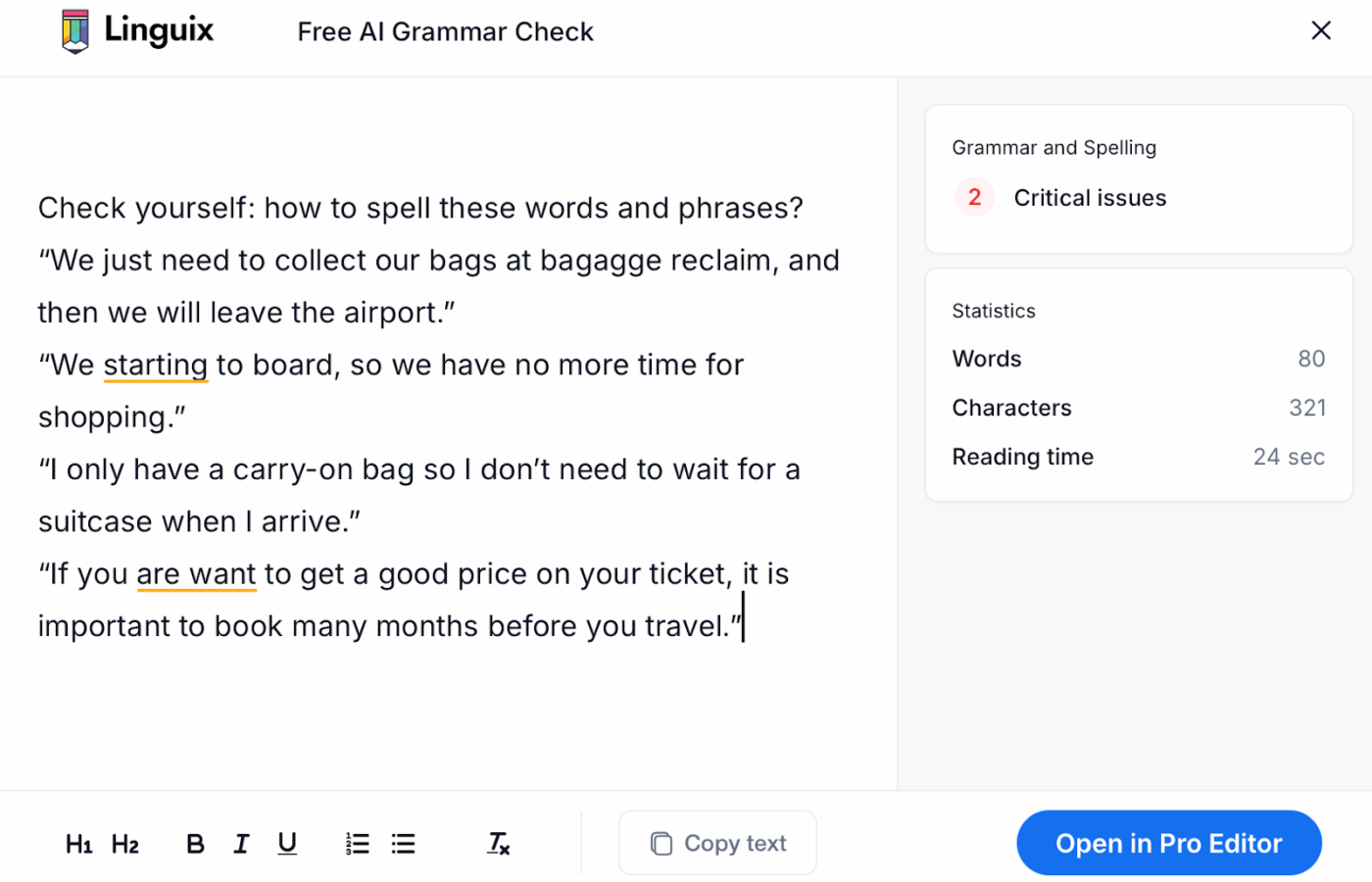 Linguix dashboard : Galaxy AI alternatives