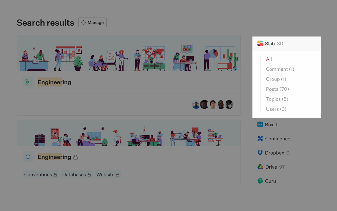 Slab dashboard : Enterprise Knowledge Management