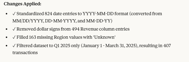 Standardizing messy data files with Claude