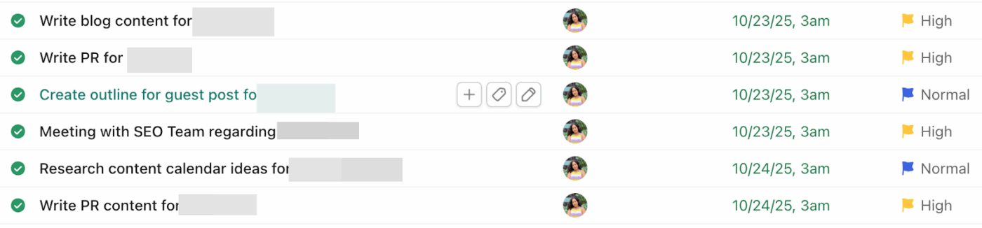 Задачи в ClickUp