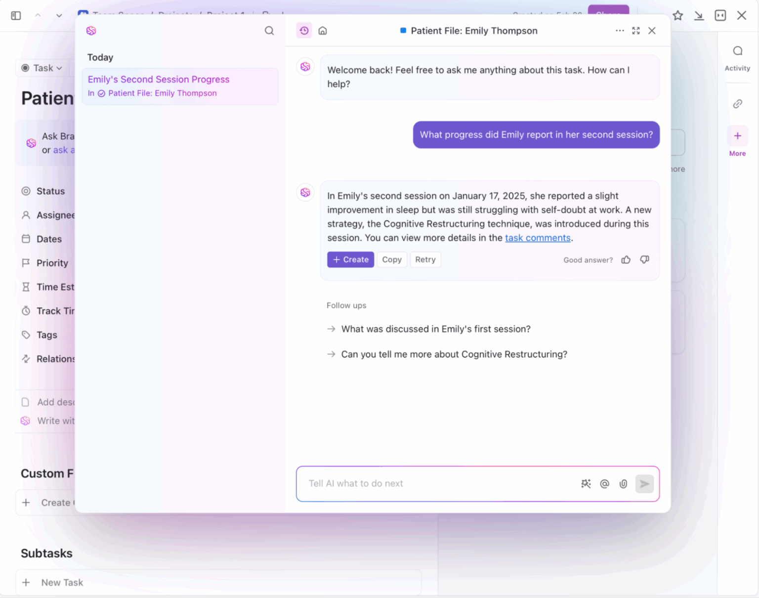 10 Free Client Therapy Session Tracker Templates | The ClickUp Blog