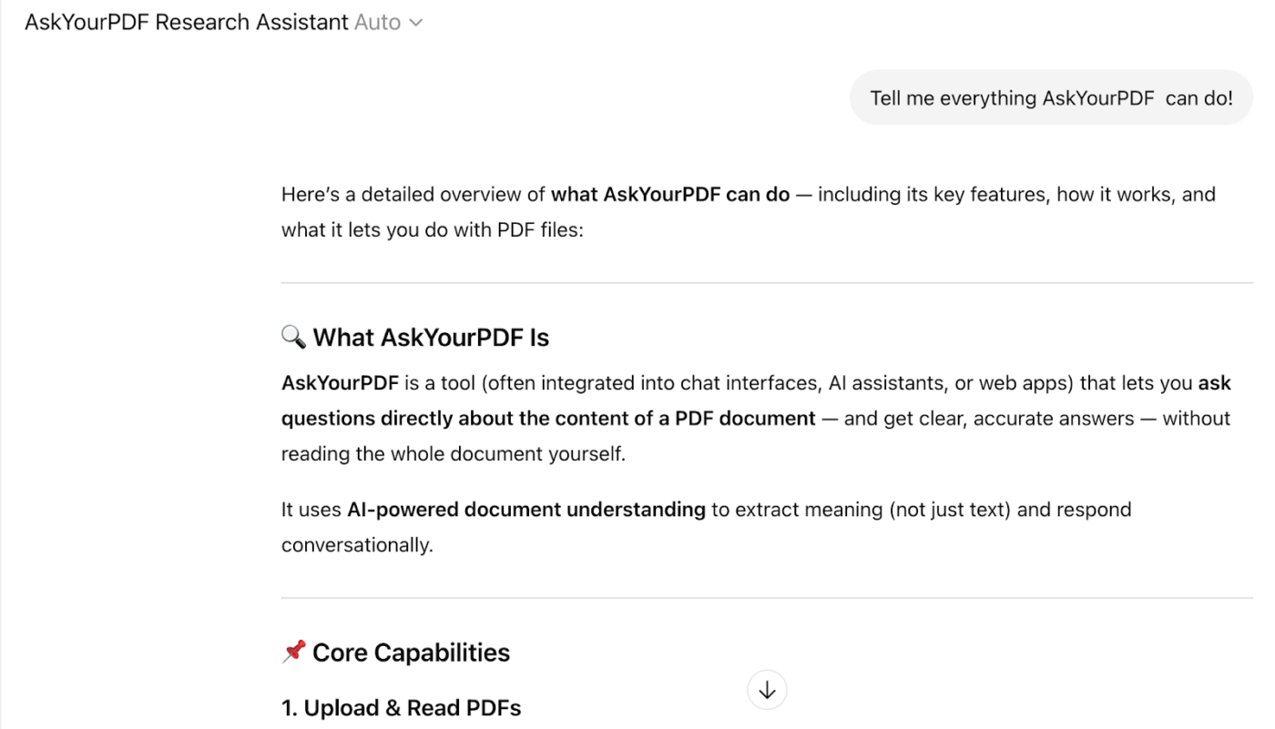 AskYourPDF Research Assistant (Best for analyzing documents and extracting insights from PDFs)