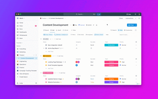 Build simple automations using natural language instructions with ClickUp Automations