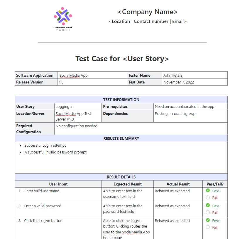 Track test cases, validate outputs, and manage failures with ClickUp’s Test Case Template