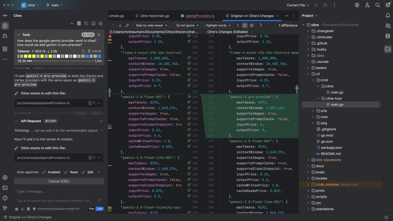 Cline : Claude Code Alternatives