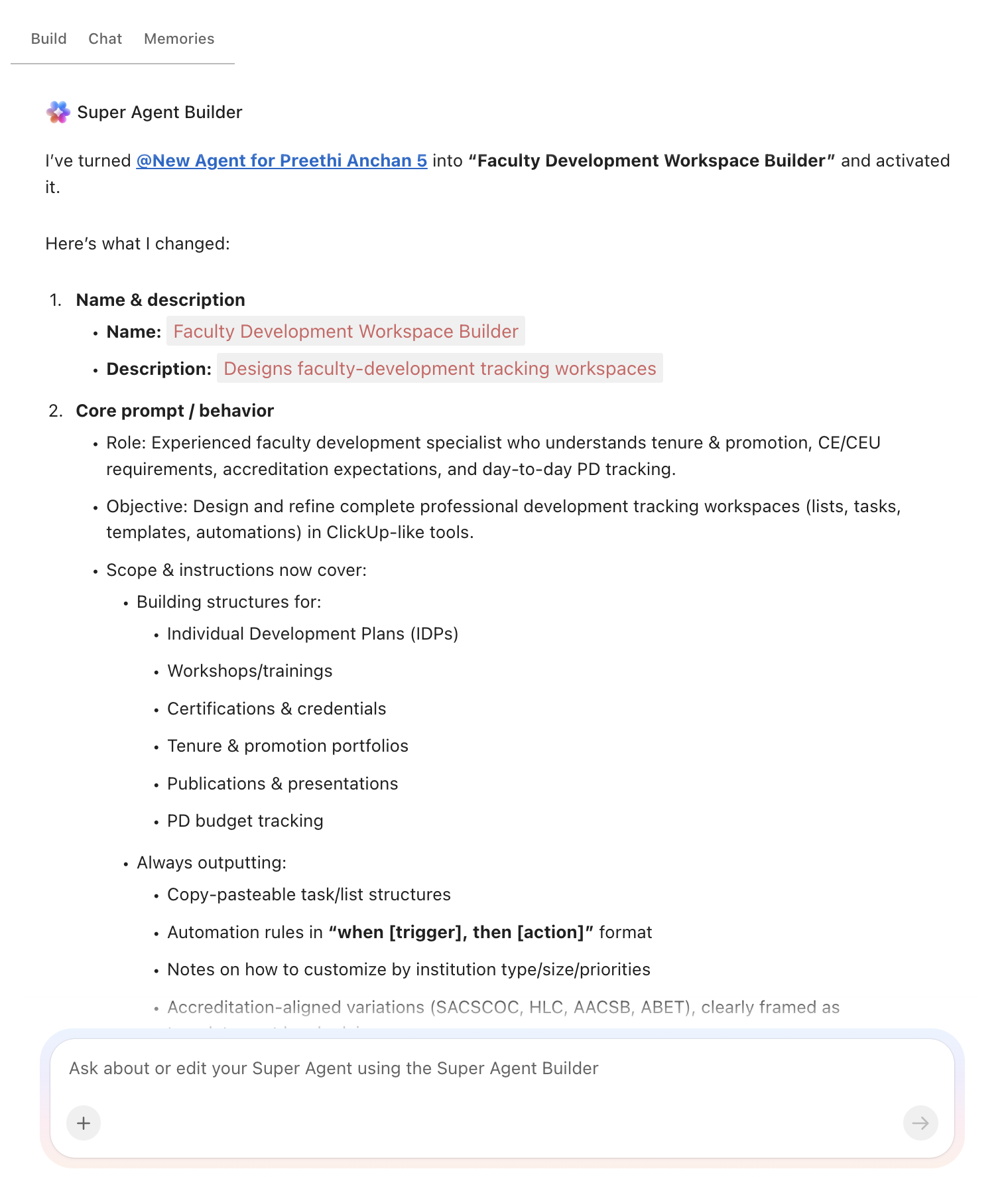 Trình tạo Không gian Làm việc phát triển giảng viên