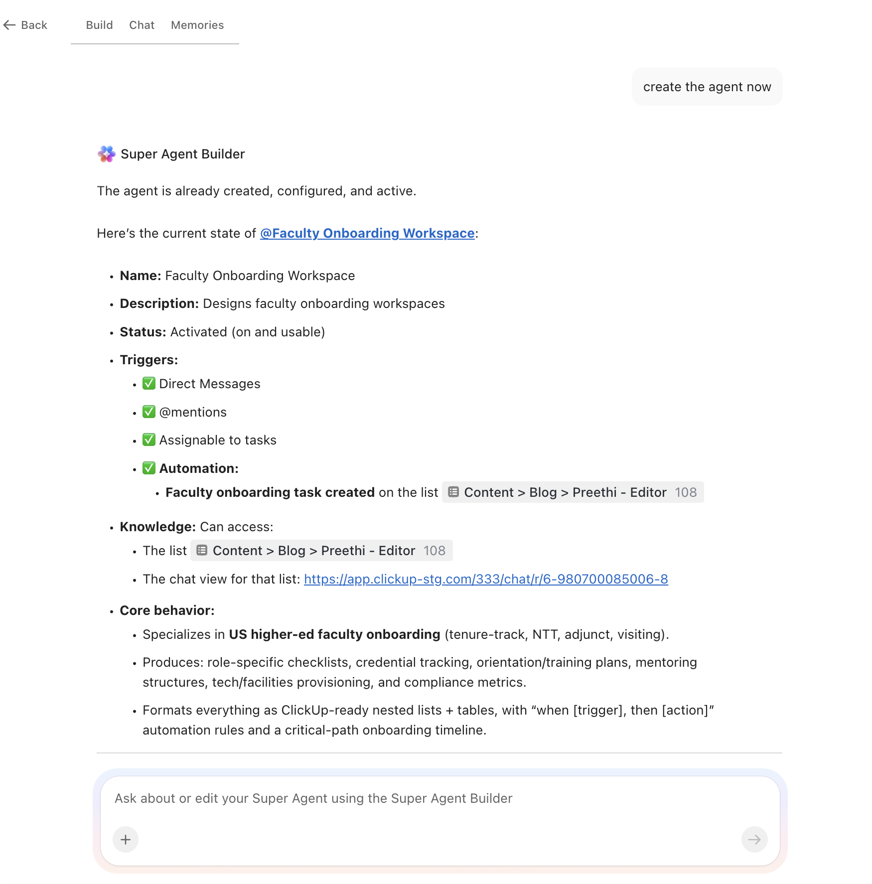 Zaškolení nových zaměstnanců – Agent Builder