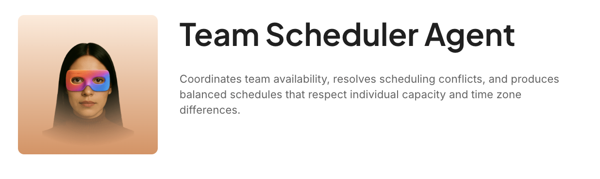 team scheduler super agent