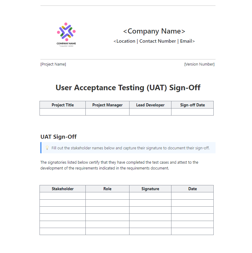 Create auditable AI content approvals with the ClickUp UAT Sign Off Template