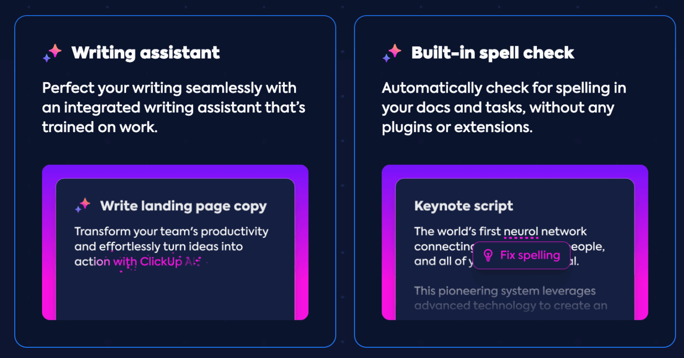 Use ClickUp Brain as your writing assistant