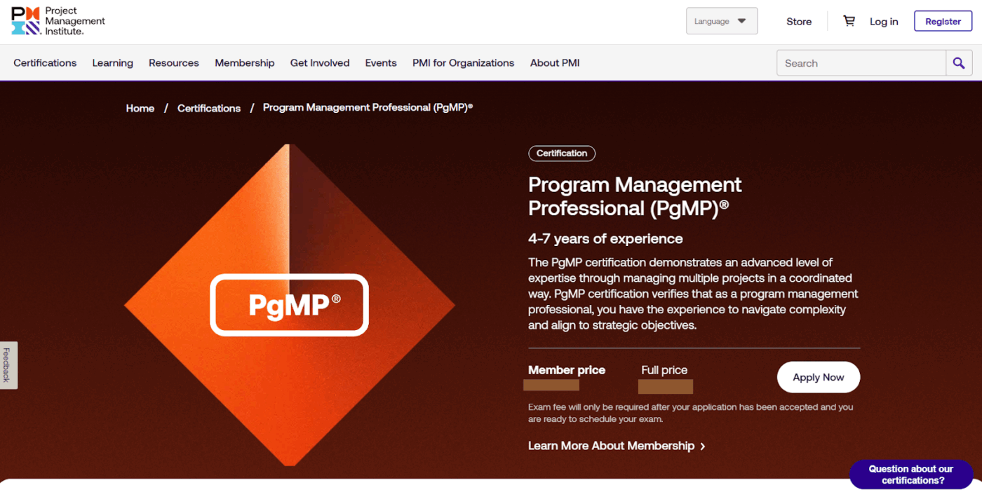 PgMP - Project Management Certification