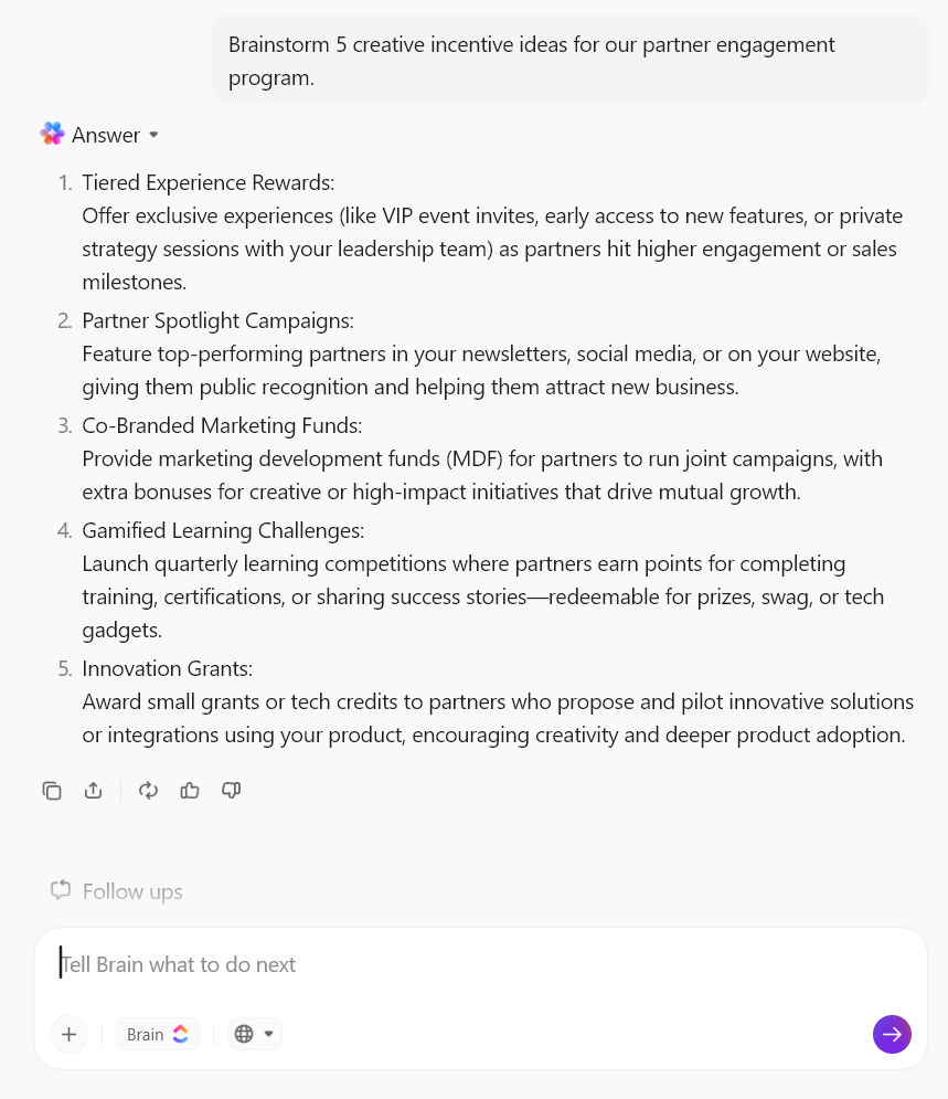 ClickUp Brain: hoe AI helpt bij partnerbetrokkenheid