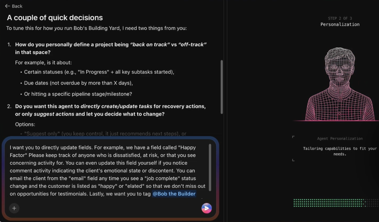คลิกอัพ ซูเปอร์ เอเจนต์ บิลเดอร์: คำถามเพื่อความชัดเจน