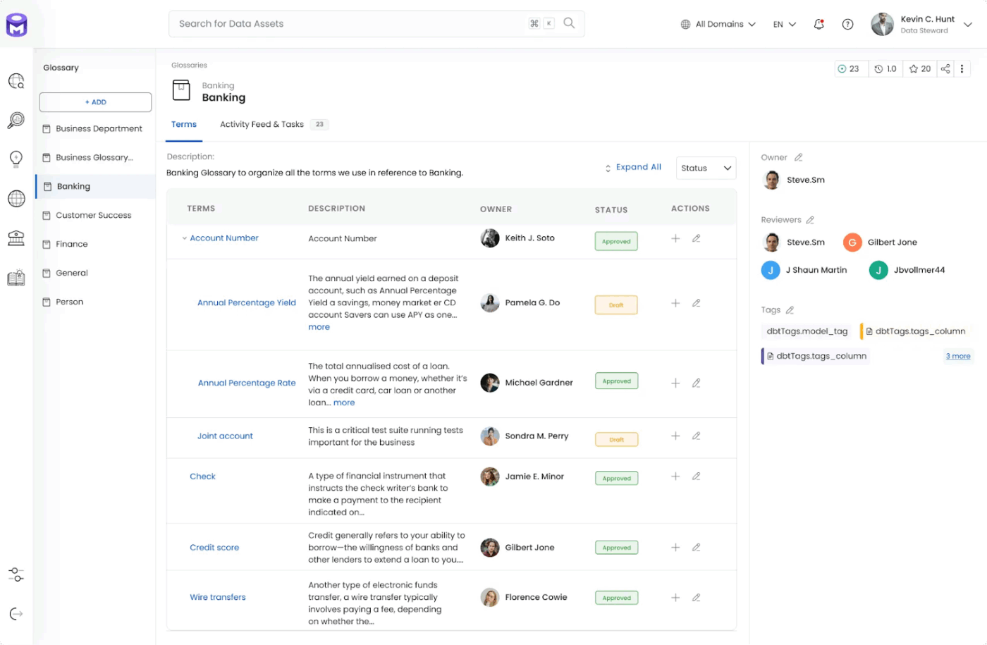 OpenMetadata dashboard