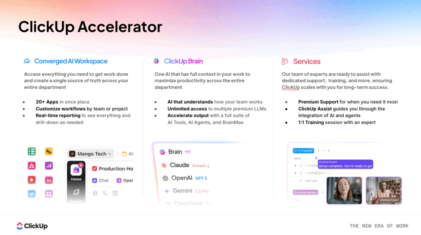 előfizetés-nyomkövető a Google Táblázatokban: ClickUp Accelerator