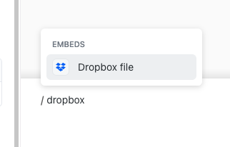 Type /dropbox in a task comment to attach files in a few clicks using the ClickUp Dropbox Integration
