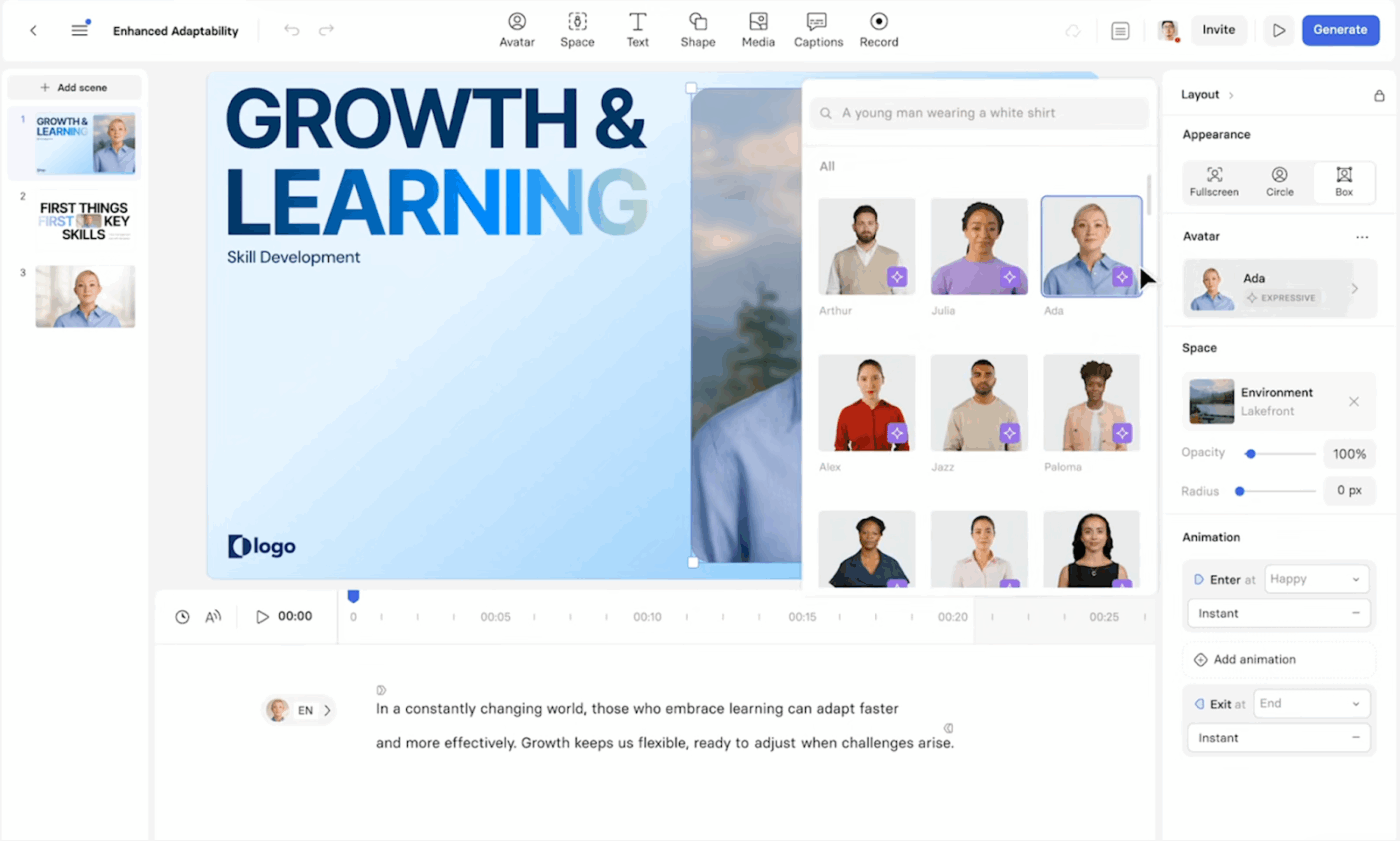 za pośrednictwem Synthesia