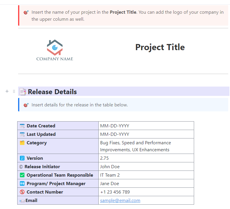 Track releases from code complete to production with the ClickUp Release Management Template
