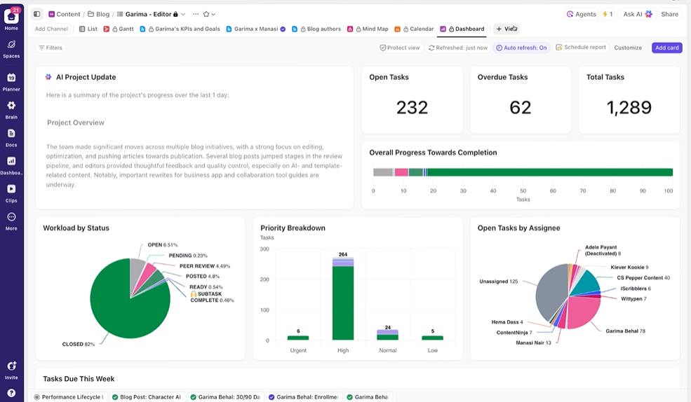 ClickUp Dashboards: how ai helps with sales prospecting