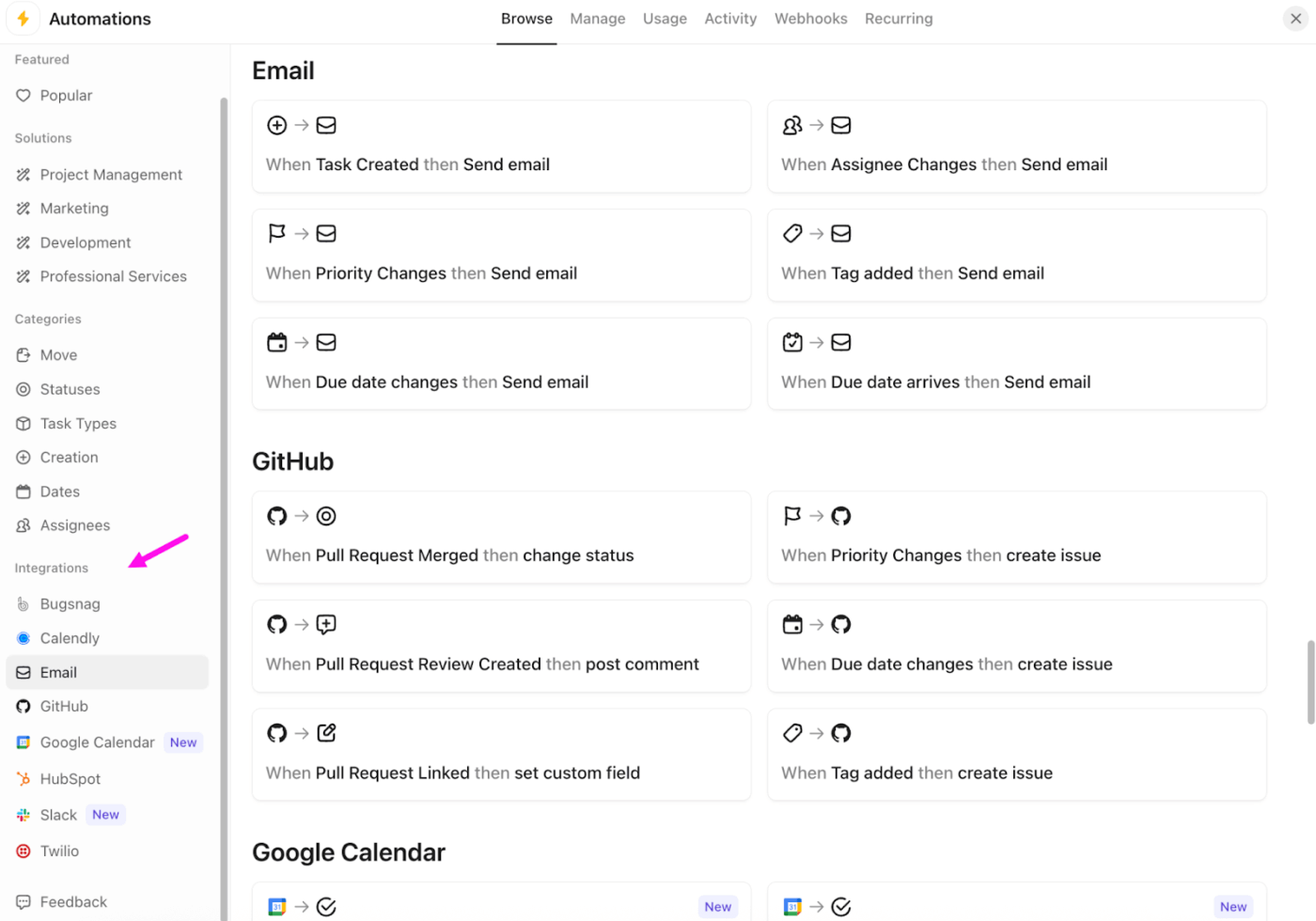 ClickUp Automation Integrations: how clickup uses task automation to eliminate manual project updates