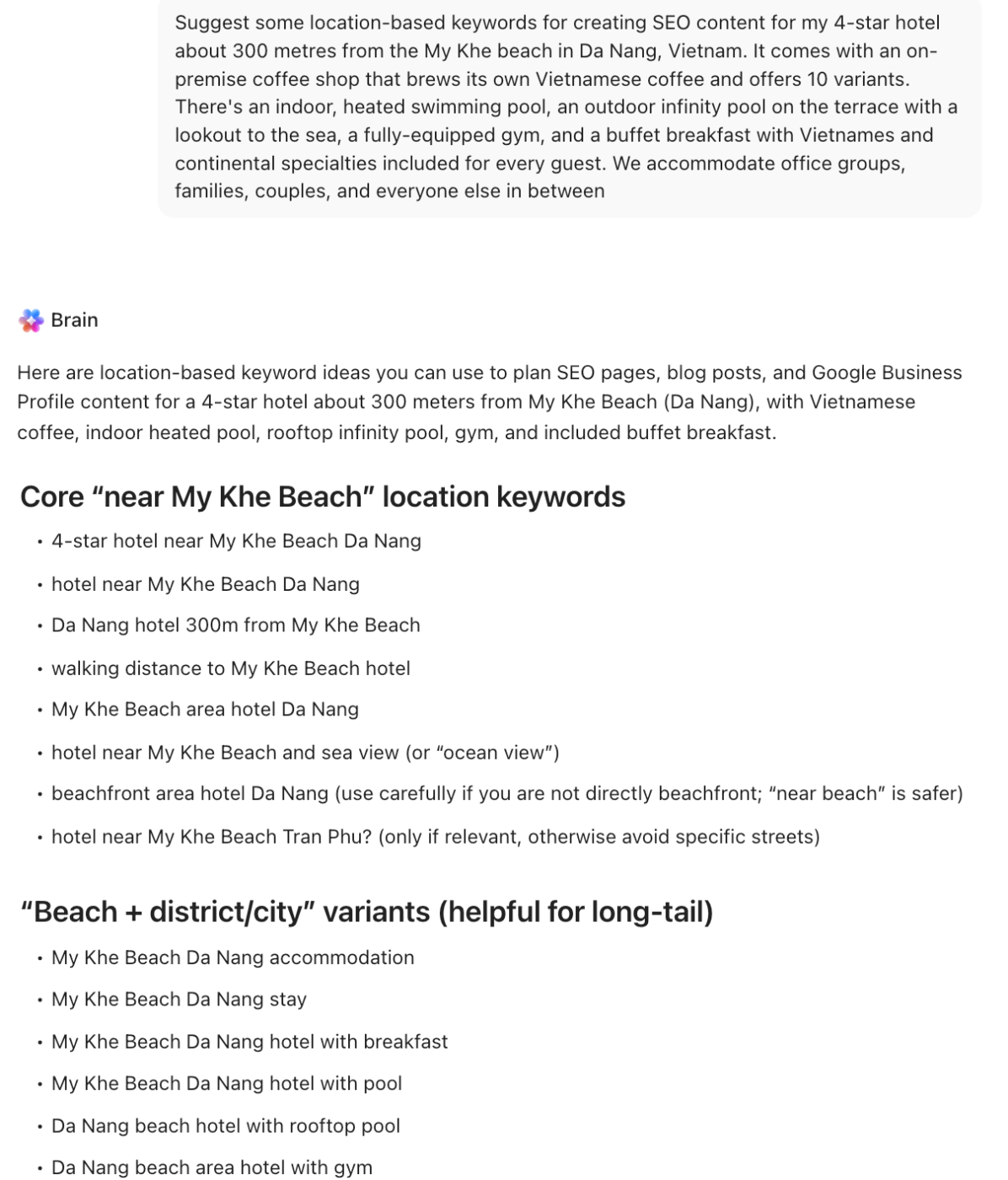 use ClickUp Brain to turn local insights into publish-ready content that attracts direct bookings: Marketing Strategies for Vacation Rental