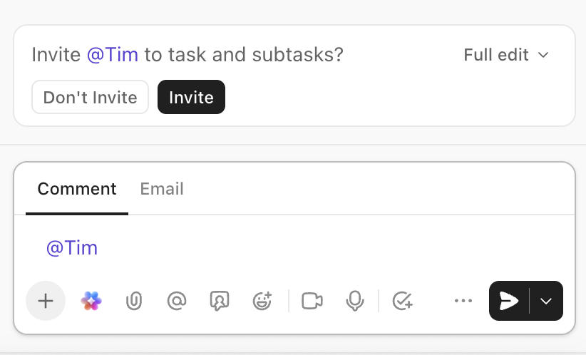 Use ClickUp @mention anywhere in the ecosystem to notify a team member or super agent: focalboard vs clickup: Focalboard vs. ClickUp