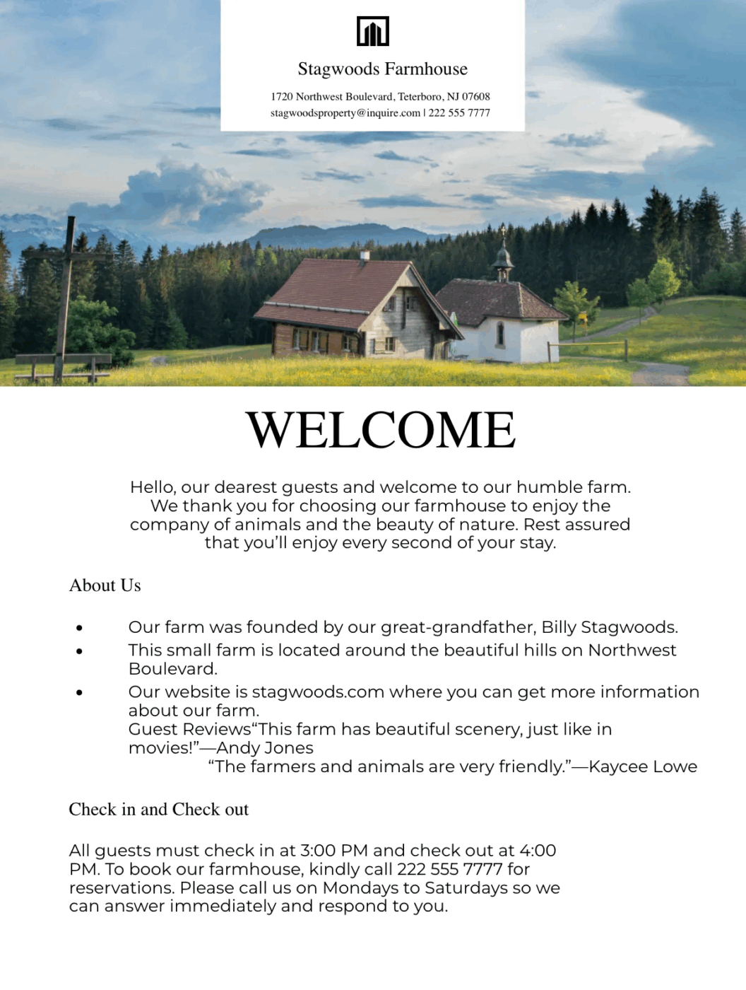 Template.net: AirBnB Welcome Book Template