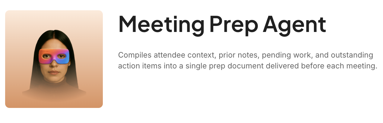 Prepare for meetings with key context using the ClickUp Meeting Prep Agent