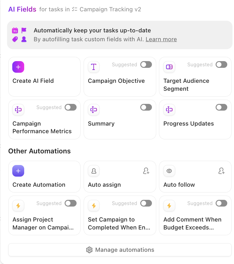 Click Create Automation or Browse the pre-built Automations available