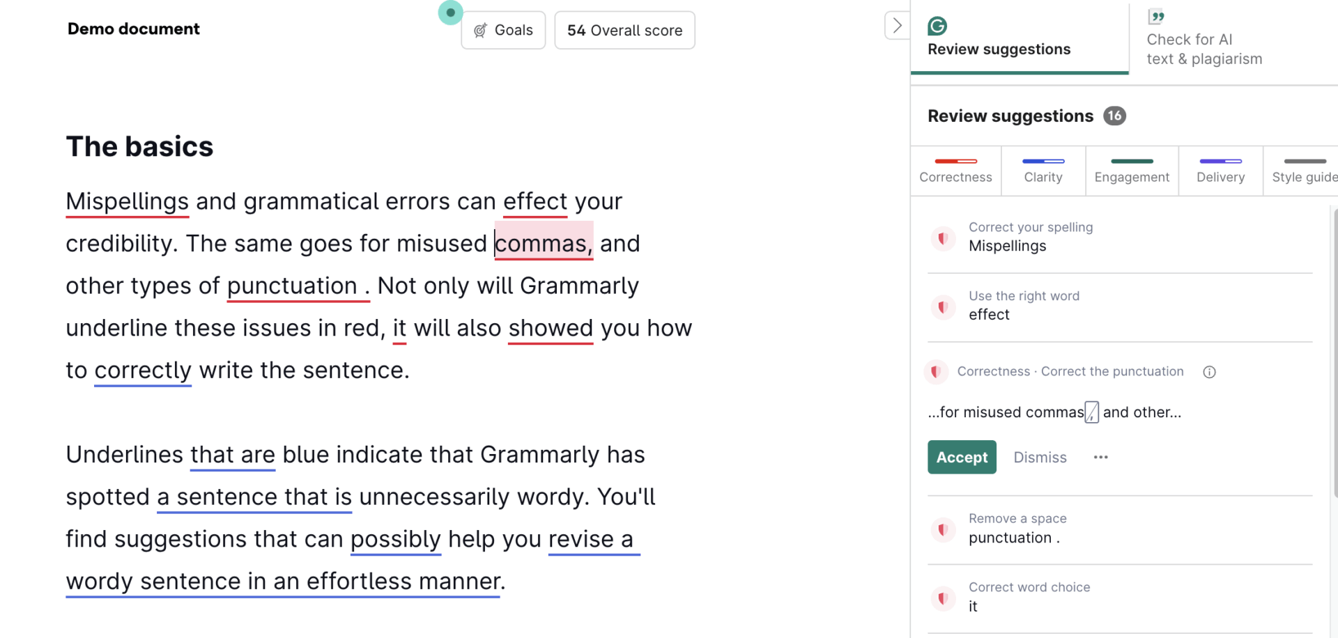 ภาพหน้าจอของ Grammarly