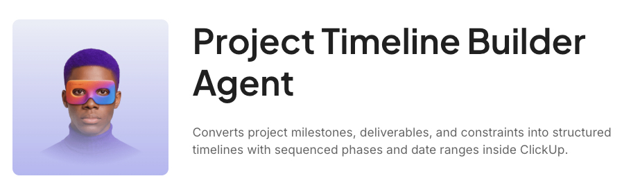 Project Timeline Builder Agent: ai executive assistant