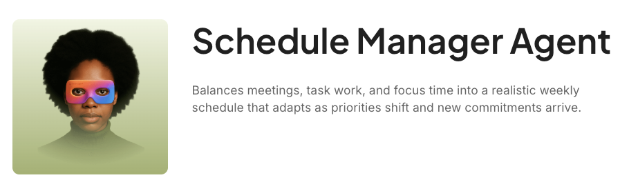 Schedule Manager Agent" ai executive assistant