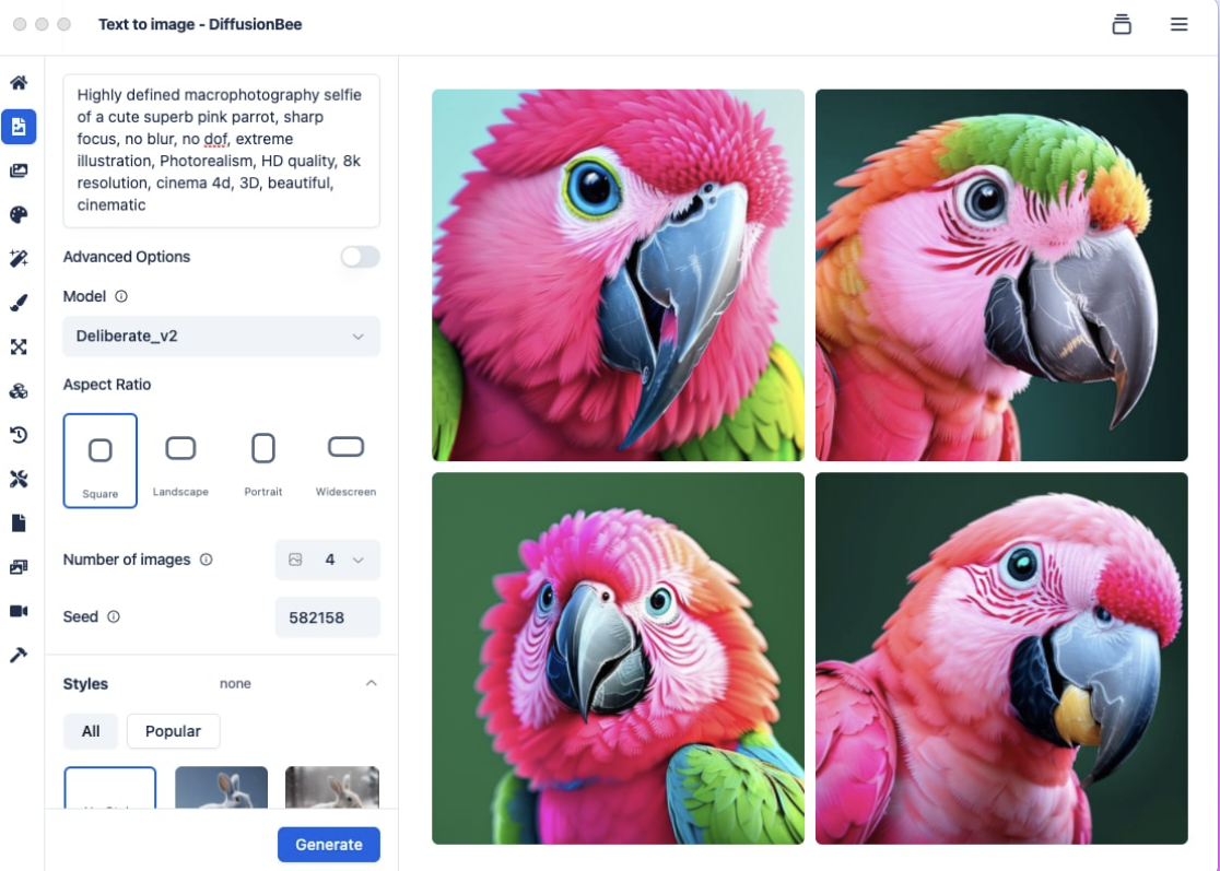 Diffusion bee：Mac用AIツール